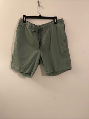 Men's Olive Athletic Drawstring Performance Shorts